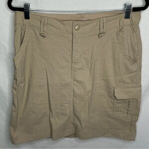 Duluth Trading Co Womens Size 10 Cargo Skort Khaki Nylon Outdoor Hiking Travel
